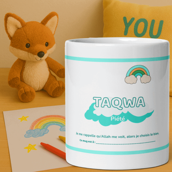mug enfant islam taqwa avec message de piété pour enfant musulman