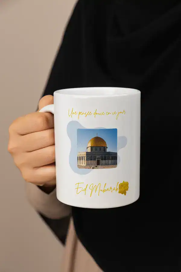 Mug Eid Mubarak Dôme du Rocher : 1 cadeau fort de sens
