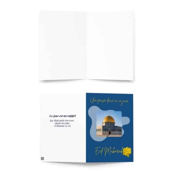 Carte de vœux Eid “Bleu Marine Élégant”
